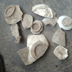 80年代出土汉代文化瓷器碎片11块