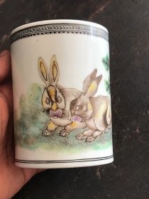 建国初期文房笔筒！全美品！