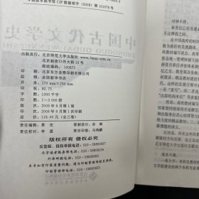 中国古代文学史（上、中）卷 【2本合售】