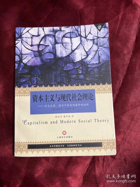 资本主义与现代社会理论：对马克思、涂尔干和韦伯著作的分析