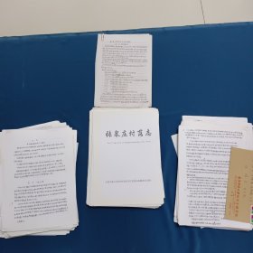 无锡市惠山区张皋庄村落志稿本