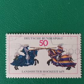 德国邮票 西德1975年木刻  1全销