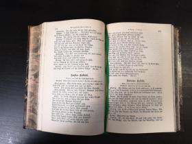 1908 Shakespeares Werke《莎士比亚作品集》，德语，4卷全。装帧精美，3/4真皮精装，三面书口漂亮大理石纹。品相极新。开本19cmx13cm