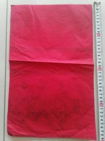 老红纸袋（印花）高39厘米/宽24.5厘米