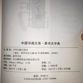 中国书画大系：中国草书大字典