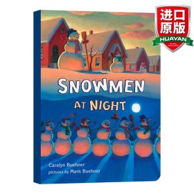 英文原版 Snowmen At Night 夜晚的雪人 纸板书 绘本 英文版 进口英语原版书籍