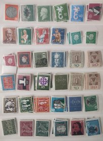 德国邮票 西德1958-1975年的成套新票 约528枚不同 185元包邮 合0.35元一枚 不含白页