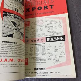 BUILDING MATERIALS  EXPORT  3 1-6  1960（建筑材料出口）月刊合订合售 英文版