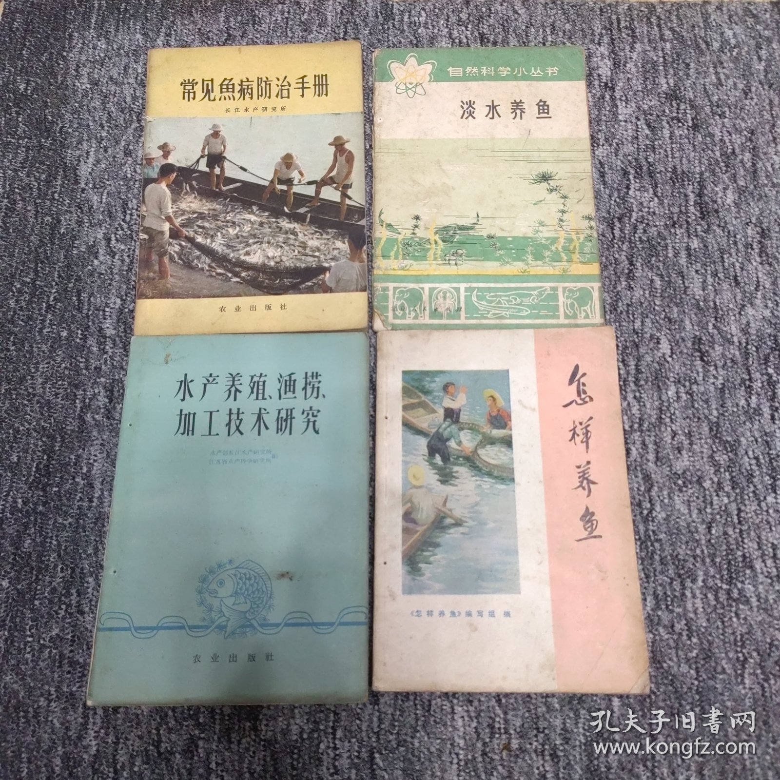 怎样养鱼 淡水养鱼 常见鱼病防治手册 水产养殖渔捞 加工技术研究 四本研究