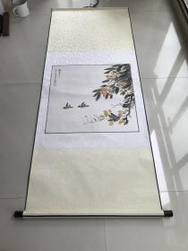 现代画家萧平的书画作品一副，长59厘米，宽58厘米，己装裱好