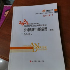 2023年注册会计师考试应试指导及全真模拟测试 公司战略与风险管理 轻一 CPA 下