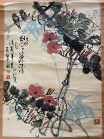 花卉画 字画 国画 纯手绘 条幅 卷轴 装裱 作品