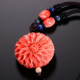 砗磲牡丹花吊坠