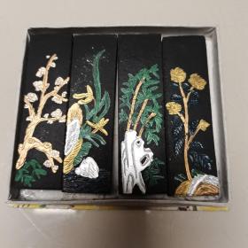 胡开文制 梅兰竹菊4方墨