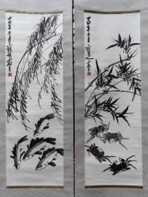 李霞生原装四条屏 画心尺寸103X34公分X4霞生“,又名李近臣，号 作非楼主，别暑六鸡老人，1908年生于新乡，2000年8月去世