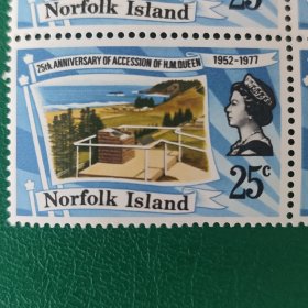 诺福克群岛邮票 1977年伊丽莎白女王加冕25周年 1全新