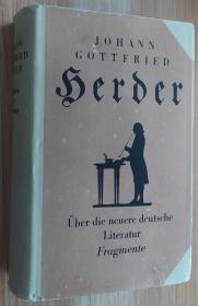 德文书 Johann Gottfried Herder : Über die neuere deutsche Literatur, Fragmente