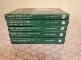 Early English stages 1300 to 1660 5册全  Glynne Wickham  《早期英国舞台剧史》 包邮