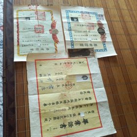 毕业证书(三张及照片一张)