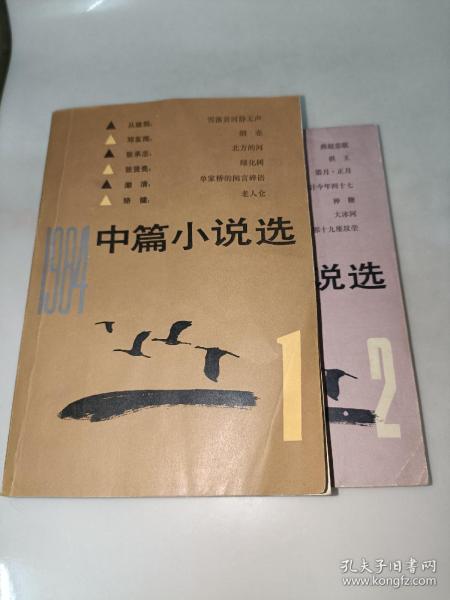 1984年中篇小说选选（1，2）两册和售  全一版一印