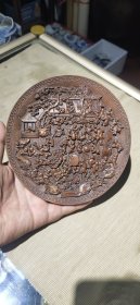 老楠木——木雕——百子图圆盘