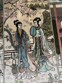 创汇时期真丝手工制作丝绸红楼梦 全品 长90宽60 63