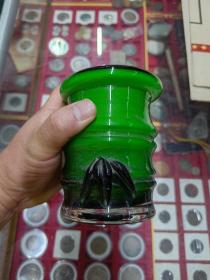 民国时期竹节形琉璃杯
