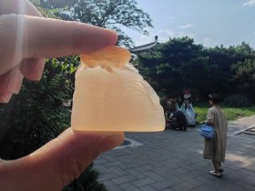 节节高升，一鸣惊人——寿山荔枝洞随形章Y153