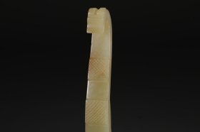 清 和田玉螭龙带钩一对