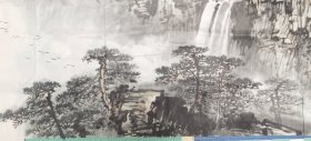 当代著名画家耿安辉先生 松泉图国画作品一幅