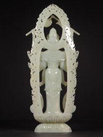 旧藏和田玉多臂佛