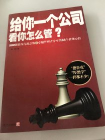 给你一个公司看你怎么管？
