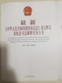 最新《中华人民共和国刑事诉讼法》条文释义及配套司法解释实务全书（上下）