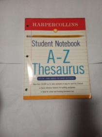 韦氏学生词典HarperCollinsStudentNotebookA-ZThesaurus