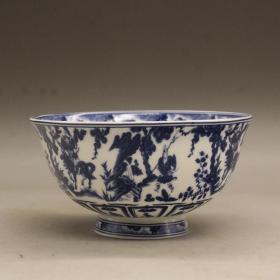 清乾隆青花鬼谷子碗 瓷器