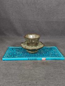 旧藏美品，大明弘治年制孔雀蓝釉浮雕龙纹瓷板茶盘（壶承）