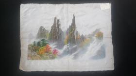 朝鲜刺绣 金刚山三仙崖 （68×45cm）