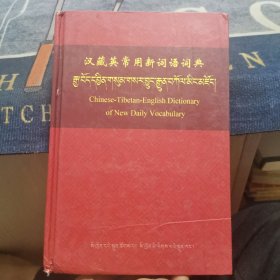 汉藏英常用新词语词典（外品如图，内页干净，书脊有一道小撕口，85品左右）