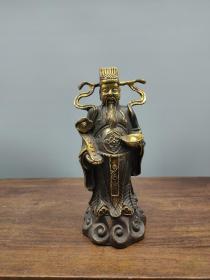 古玩铜器收藏:，财神爷，造型独特，质感厚实、雕刻精美、包浆纯熟！
新货上架！
产品规格 重量 如下图：