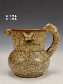 青釉冰裂小开片双系执壶