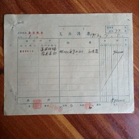 【徐悲鸿】 钤印  1952年《中央美术学院（傢具等）支出传票》