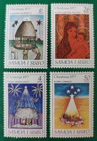 萨摩亚邮票1977年圣诞节   4全新