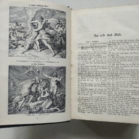 稀缺版，马丁·路德 《  圣经  》200幅版画。   约1900年版，