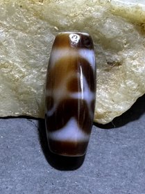 仅此一颗，藏传六瓣莲花虎牙随形天珠一颗