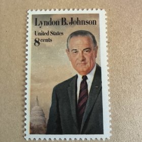 USA112美国邮票1973年名人人物 第36任总统林登·约翰逊 外国邮票 新 1全