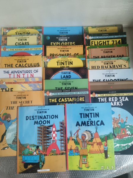 丁丁历险记·英文版 the adventures of tintin（23册合售）herge（埃尔热