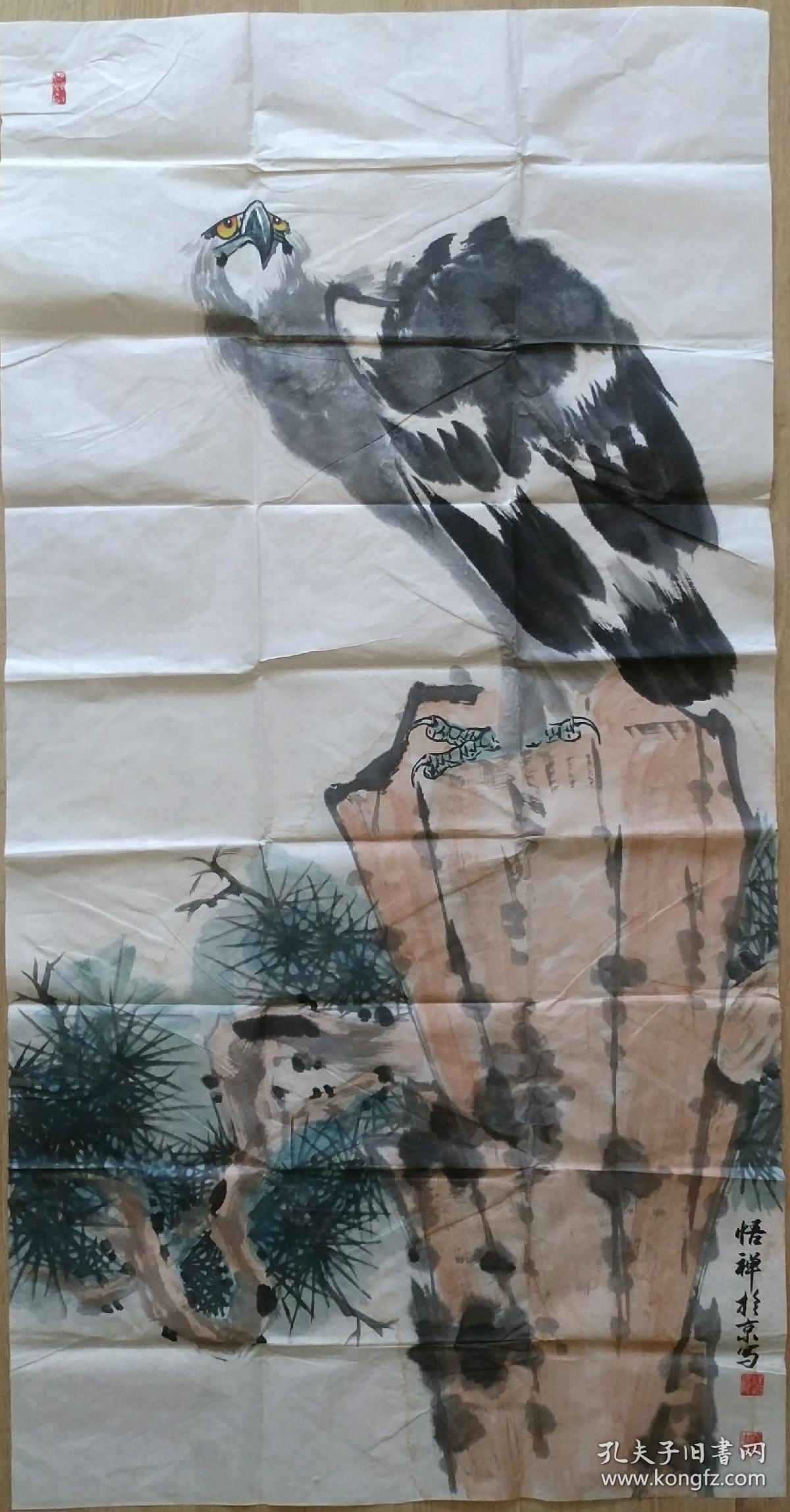 陈俊峰知名画家百鹰堂主人神鹰图1