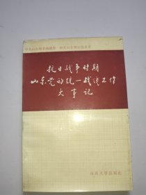 抗日战争时期山东党的统一战线工作大事记