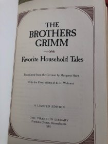 Franklin Library 1981年《格林童话》品好如新带手册 The Brothers Grimm Franklin  富兰克林世界100伟大名著系列 真皮精装限量版