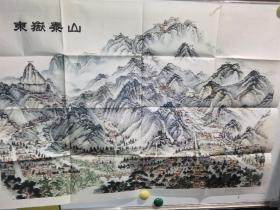 《东岳泰山登山路线图》（大张漂亮大绘图/泰安印刷厂印制）